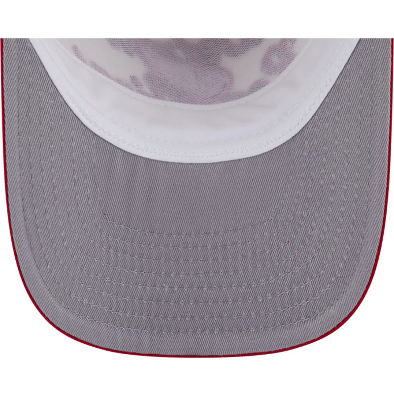 beige-og-rod-buet-kasket-snapback-9fifty-a-frame-chainstitch-fra-detroit-red-wings-nhl-fra-new-era