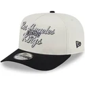 beige-og-sort-buet-snapback-9fifty-a-frame-chainstitch-kasket-fra-los-angeles-kings-nhl-fra-new-era
