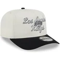 beige-og-sort-buet-kasket-snapback-9fifty-a-frame-chainstitch-fra-los-angeles-kings-nhl-fra-new-era