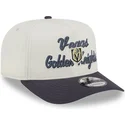 beige-og-gra-buet-snapback-9fifty-a-frame-chainstitch-kasket-fra-vegas-golden-knights-nhl-fra-new-era