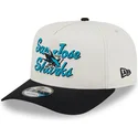 beige-og-sort-buet-kasket-snapback-9fifty-a-frame-chainstitch-fra-san-jose-sharks-nhl-fra-new-era