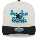 beige-og-sort-buet-kasket-snapback-9fifty-a-frame-chainstitch-fra-san-jose-sharks-nhl-fra-new-era