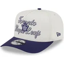 beige-og-violet-buet-kasket-snapback-9fifty-a-frame-chainstitch-fra-toronto-maple-leafs-nhl-fra-new-era