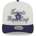 beige-og-lilla-buet-snapback-9fifty-a-frame-chainstitch-kasket-fra-toronto-maple-leafs-nhl-fra-new-era