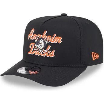 Sort buet snapback 9FIFTY A Frame Chainstitch kasket fra Anaheim Ducks NHL af New Era