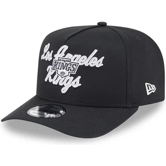 Sort buet snapback kasket 9FIFTY A Frame Chainstitch fra Los Angeles Kings NHL fra New Era