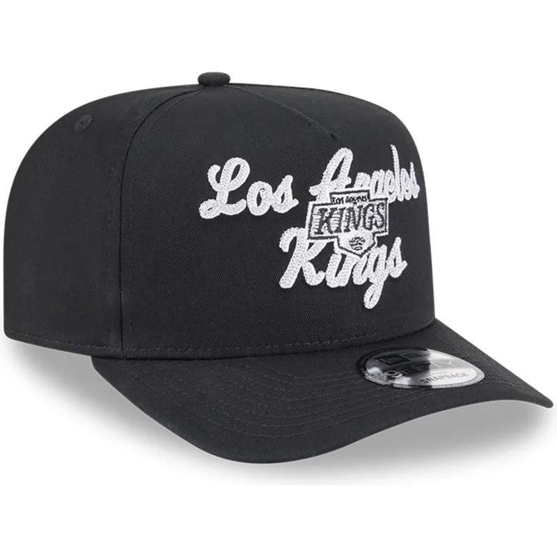 sort-buet-snapback-kasket-9fifty-a-frame-chainstitch-fra-los-angeles-kings-nhl-fra-new-era