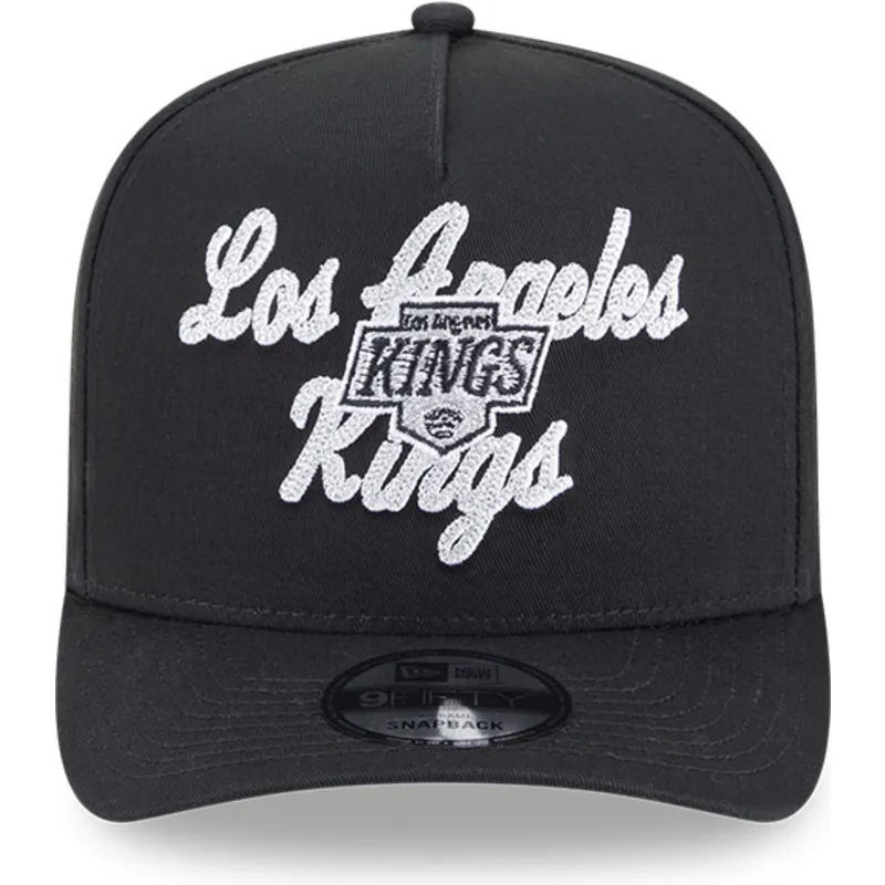 sort-buet-snapback-kasket-9fifty-a-frame-chainstitch-fra-los-angeles-kings-nhl-fra-new-era