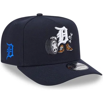 Marineblå buet snapback 9FIFTY A Frame Cartoon Detroit Tigers MLB kasket fra New Era