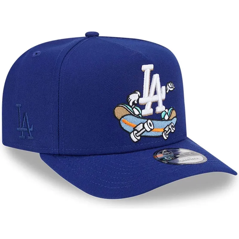 bla-buet-kasket-snapback-9fifty-a-frame-cartoon-fra-los-angeles-dodgers-mlb-fra-new-era