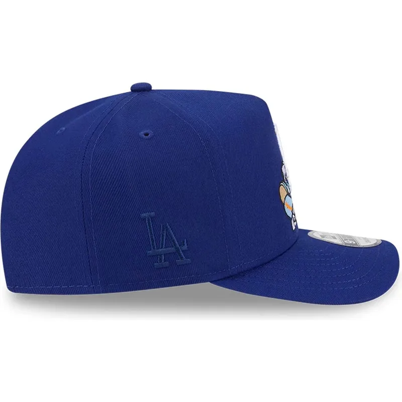 bla-buet-kasket-snapback-9fifty-a-frame-cartoon-fra-los-angeles-dodgers-mlb-fra-new-era