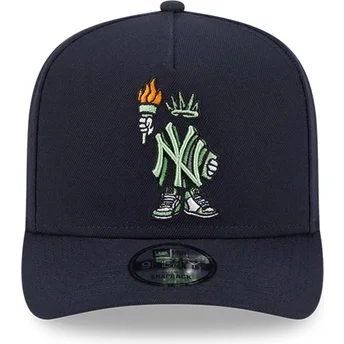 Marineblå buet snapback 9FIFTY A Frame Cartoon kasket fra New York Yankees MLB fra New Era