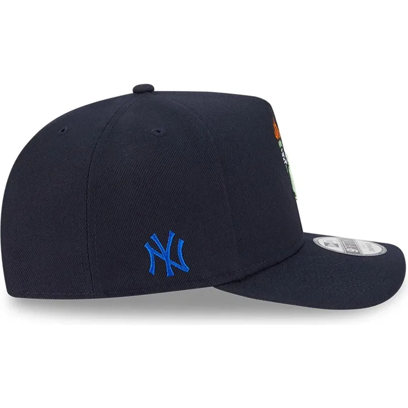 marinebla-buet-kasket-snapback-9fifty-a-frame-cartoon-fra-new-york-yankees-mlb-fra-new-era