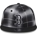 sort-flad-snapback-9fifty-retro-crown-plaid-kasket-fra-boston-red-sox-mlb-fra-new-era