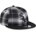 sort-flad-snapback-9fifty-retro-crown-plaid-kasket-fra-chicago-white-sox-mlb-fra-new-era