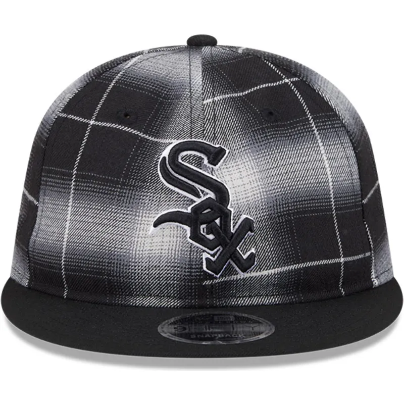 sort-flad-snapback-9fifty-retro-crown-plaid-kasket-fra-chicago-white-sox-mlb-fra-new-era