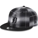 sort-fladskygget-snapback-9fifty-retro-crown-plaid-kasket-fra-detroit-tigers-mlb-fra-new-era