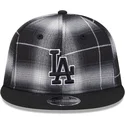sort-fladskygget-snapback-9fifty-retro-crown-plaid-los-angeles-dodgers-mlb-kasket-fra-new-era
