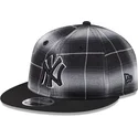 sort-snapback-9fifty-retro-crown-plaid-kasket-fra-new-york-yankees-mlb-fra-new-era