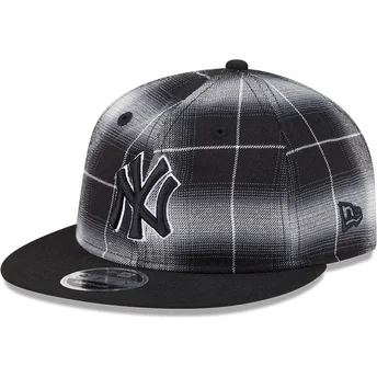 Sort snapback 9FIFTY Retro Crown Plaid kasket fra New York Yankees MLB fra New Era