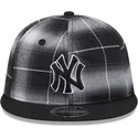 sort-snapback-9fifty-retro-crown-plaid-kasket-fra-new-york-yankees-mlb-fra-new-era