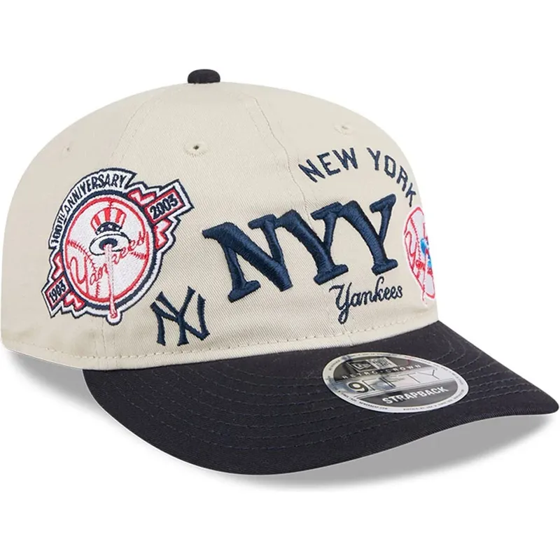 buet-beige-og-marinebla-snapback-kasket-9fifty-retro-crown-scatter-fra-new-york-yankees-mlb-fra-new-era buet-beige-og-marinebla-snapback-kasket-9fifty-retro-crown-scatter-fra-new-york-yankees-mlb-fra-new-era