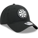 sort-justerbar-9twenty-stamp-kasket-med-buet-skygge-fra-boston-bruins-nhl-fra-new-era