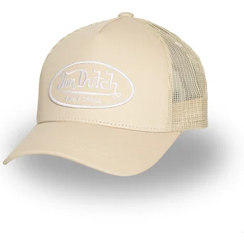 Justerbar beige trucker-kasket LOF B35 fra Von Dutch