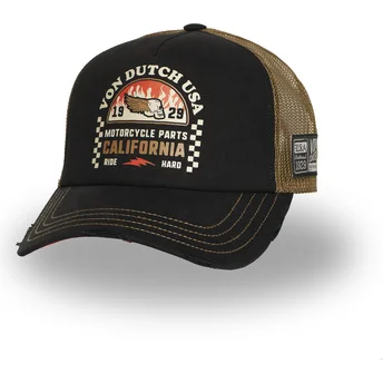 Von Dutch CREW25 sort og brun trucker cap