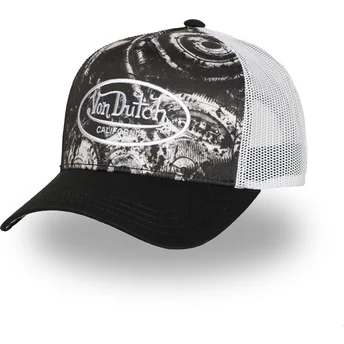 Von Dutch SUBL06 sort og hvid trucker cap