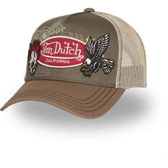 Brun trucker-kasket PATCHES12 fra Von Dutch