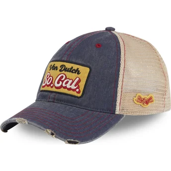 Von Dutch MAC09 blå og beige trucker kasket