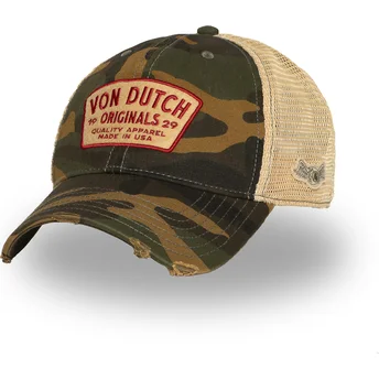Trucker kasket camouflage og beige MAC10 fra Von Dutch