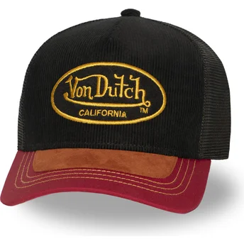 Von Dutch SHIELD03 sort og rød trucker kasket