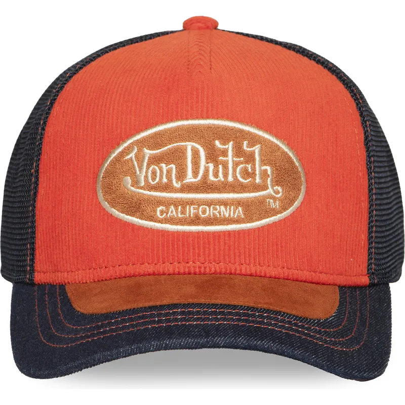 trucker-kasket-orange-og-bla-shield04-fra-von-dutch