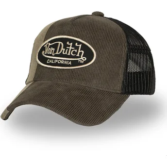 Von Dutch CUT01 brun og sort trucker-kasket