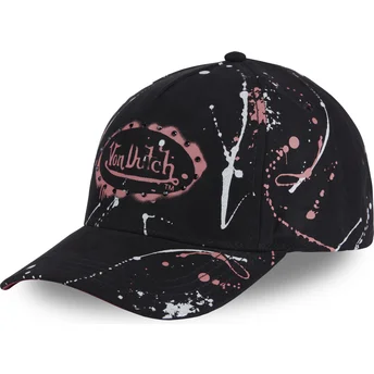 Sort og pink buet snapback-kasket IMAG P fra Von Dutch