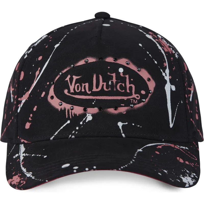 buet-sort-og-lyserod-snapback-kasket-imag-p-fra-von-dutch