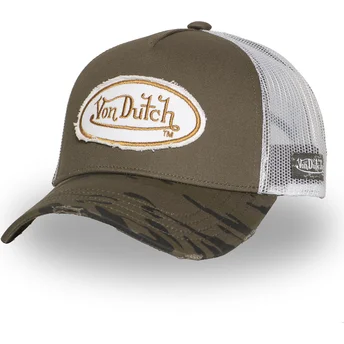 Grøn og hvid trucker-kasket KAM K fra Von Dutch