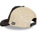 trucker-kasket-sort-og-beige-snoopy-og-emilio-pea6-naw6-peanuts-fra-capslab