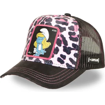 Gorra trucker leopard rosa Smølfine SMU LEOP Smølferne fra Capslab