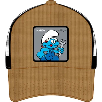 Brun og sort trucker-kasket Pitufo Manitas SMU HANDY Smølferne fra Capslab