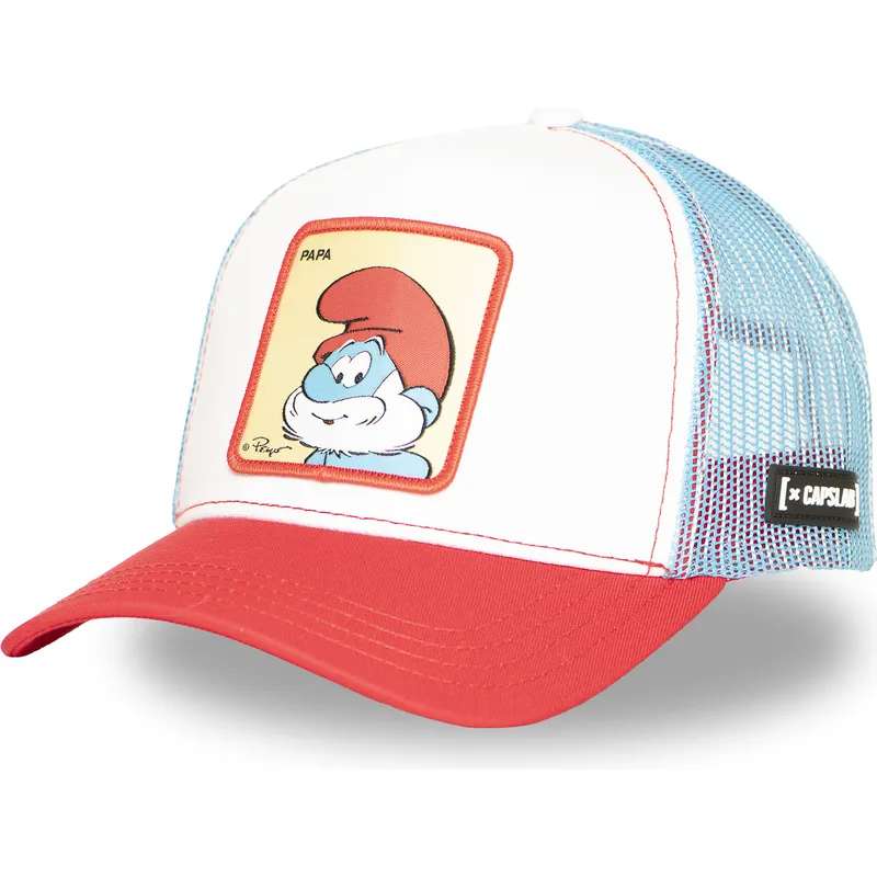 flerfarvet-trucker-kasket-papa-smurf-smu-papa-smolferne-fra-capslab