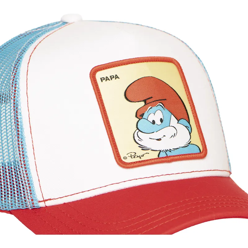 flerfarvet-trucker-kasket-papa-smurf-smu-papa-smolferne-fra-capslab