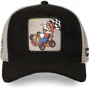 capslab-super-mario-bros-smk3-che-sort-og-gra-trucker-kasket-mario-kart