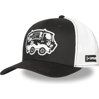 Sort og hvid trucker cap The Mystery Machine SD3 VAN Scooby-Doo fra Capslab