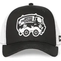 sort-og-hvid-trucker-cap-the-mystery-machine-sd3-van-scooby-doo-fra-capslab