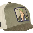 gron-og-beige-trucker-kasket-roronoa-zoro-op6-zor-one-piece-fra-capslab