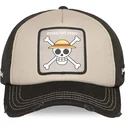 beige-og-sort-trucker-kasket-straw-hat-pirates-op6-str-one-piece-fra-capslab