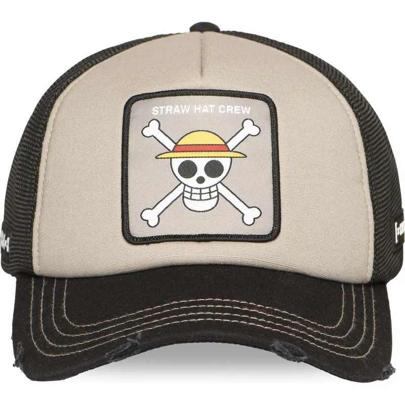 beige-og-sort-trucker-kasket-straw-hat-pirates-op6-str-one-piece-fra-capslab